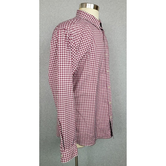 Vineyard Vines Performance Mens Classic Whale Shirt Button Front Red Gingham XXL - Picture 4 of 11